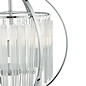 Contemporary Globe Pendant - Polished Chrome & Crystal Glass