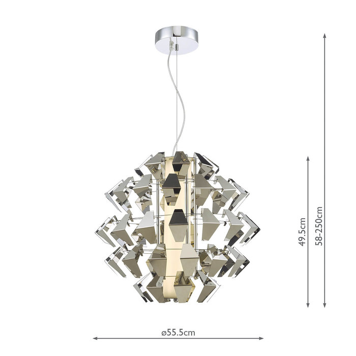 Eagle - Modern Statement LED Ceiling Light -Chrome