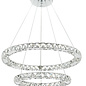 Roma - LED Crystal & Chrome Rings Feature Light