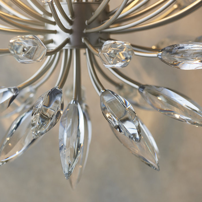 Rianna - Champagne Finished Clear Crystal Glass Feature Light