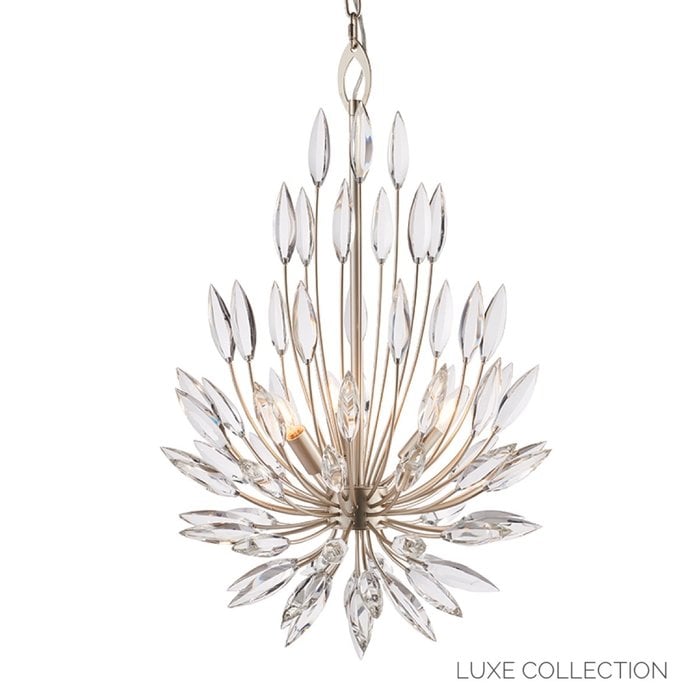 Rianna - Champagne Finished Clear Crystal Glass Feature Light