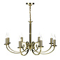 8 Light Candle Chandelier - Antique Brass