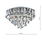 Clear Crystal Flush Chandelier - Polished Chrome