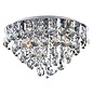 Clear Crystal Flush Chandelier - Polished Chrome