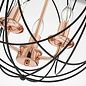 Phoenix - Large Black Cage & Copper Pendant