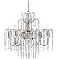 6 Light Waterfall Chandelier - Polished Nickel