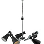 Ash - 5 light Modern Pendant - Black & Polished Chrome