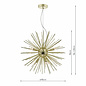 Sagan - 6 Light Gold Sunburst Pendant