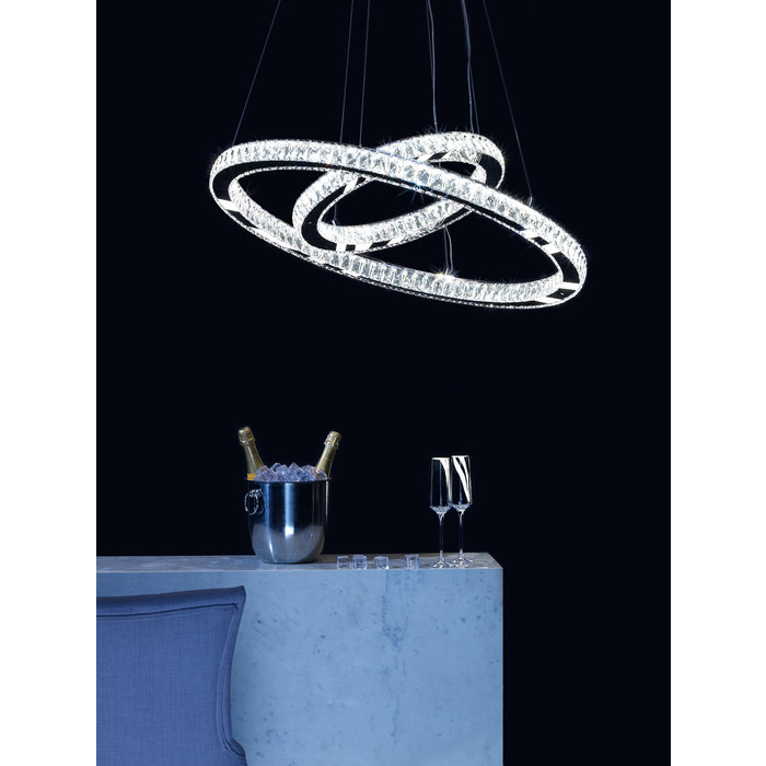 Wonder - LED K9 Crystal Double Hoop Feature Light