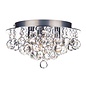 Crystal Flush Ceiling Light - Polished Chrome - Small