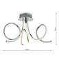 Tiro - LED Spirals Semi Flush Ceiling Light