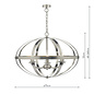 Industrial Satin Chrome Cage - Large Oversized Feature Light