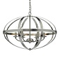 Industrial Satin Chrome Cage - Large Oversized Feature Light