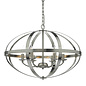 Industrial Satin Chrome Cage - Large Oversized Feature Light