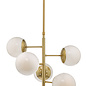 Bomba - Natural Brass & Opal Glass - 5 Light