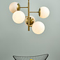 Bomba - Natural Brass & Opal Glass - 5 Light