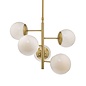 Bomba - Natural Brass & Opal Glass - 5 Light