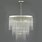 Isla - 7 Light Glass Rod Feature Light - Polished Chrome Art Deco  Feature Light