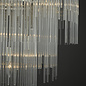 Isla - 7 Light Glass Rod Feature Light - Polished Chrome Art Deco  Feature Light