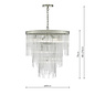 Isla - 7 Light Glass Rod Feature Light - Polished Chrome Art Deco  Feature Light