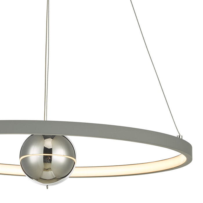 Radius - Matt Grey LED Feature Ceiling Light - Medium