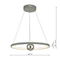 Radius - Matt Grey LED Feature Ceiling Light - Medium