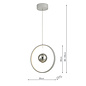 Radius - Matt Grey LED Feature Ceiling Light - Small