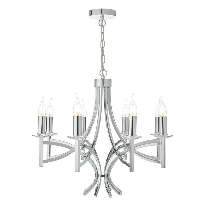 Lyon - Large Classic Chrome & Crystal Chandelier