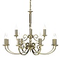 12 Light Candle Chandelier - Antique Brass