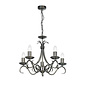 Bern - Classic Scroll Arm Chandelier - Antique Silver