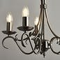 Bern - Classic Scroll Arm Chandelier - Antique Silver