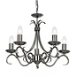 Bern - Classic Scroll Arm Chandelier - Antique Silver