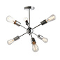 Ruby - Modern Sputnik Semi Flush Feature Light - Chrome