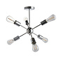 Ruby - Modern Sputnik Semi Flush Feature Light - Chrome