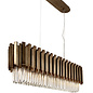 Ponti - Painted Antique Gold & Crystal Tiered Luxury Bar Pendant