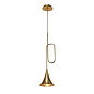 Swing - Musical Trombone Feature Pendant - Polished Gold Plating