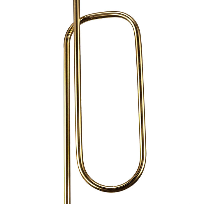 Swing - Musical Trombone Feature Pendant - Polished Gold Plating