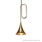 Swing - Musical Trombone Feature Pendant - Polished Gold Plating