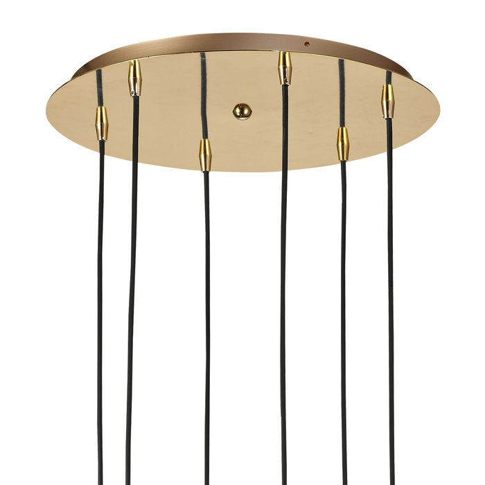 Swing - Large Musical Trombone 6 Light Feature Pendant - Polished Gold Plating