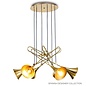 Swing - Large Musical Trombone 6 Light Feature Pendant - Polished Gold Plating