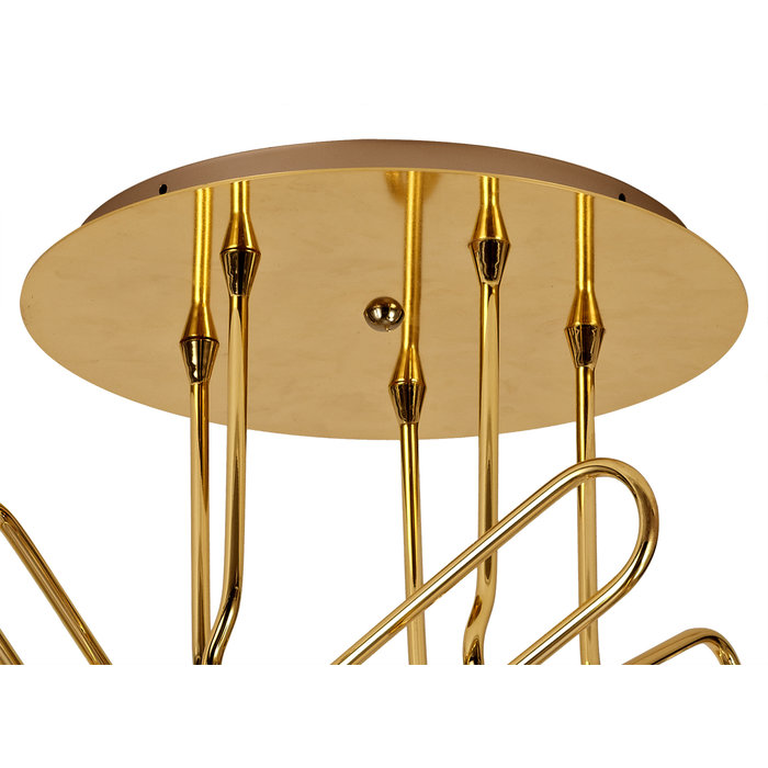 Swing - Musical Trombone  Semi-Flush Ceiling Light - Polished Gold Plating