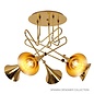 Swing - Musical Trombone  Semi-Flush Ceiling Light - Polished Gold Plating