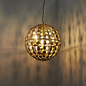 Alvo - Gold Leaf Orb Feature Pendant