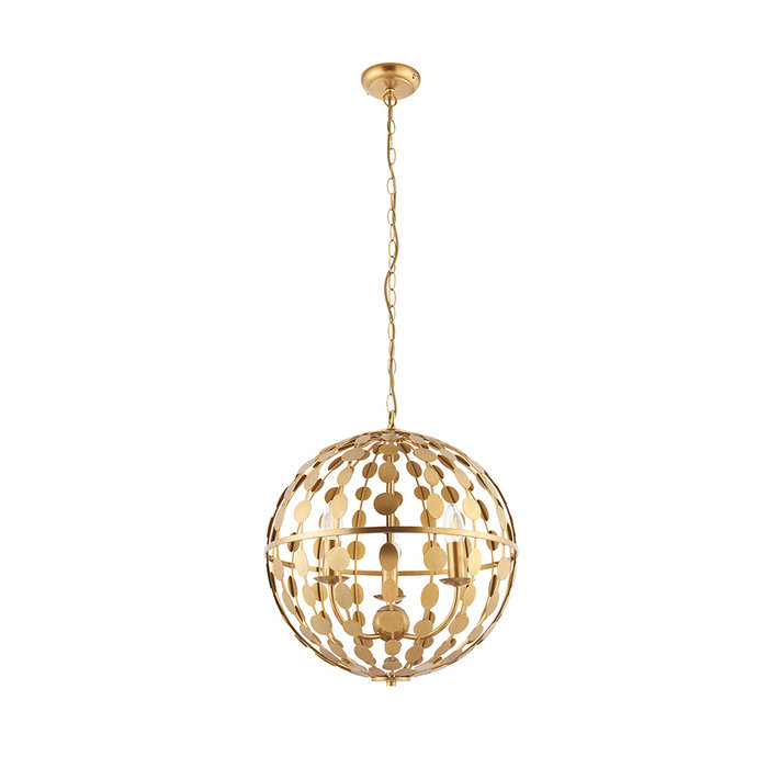 Alvo - Gold Leaf Orb Feature Pendant