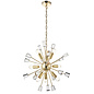 Mera - Satin Brass Modern Crystal Sputnik Feature Light