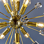 Mera - Satin Brass Modern Crystal Sputnik Feature Light