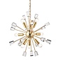 Mera - Satin Brass Modern Crystal Sputnik Feature Light