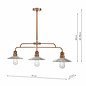 Farmhouse Bar Kitchen Dining Pendant - Brushed Copper