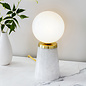 Dot - Mid Century Marble & Opal Globe Table Lamp