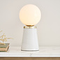 Dot - Mid Century Marble & Opal Globe Table Lamp